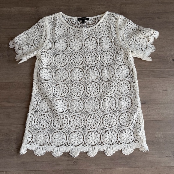 Banana Republic Tops - Banana Republic white crochet blouse - size small EUC